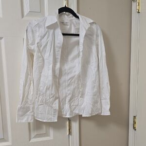 Banana Republic Cream Non-Iron Fitted Shirt